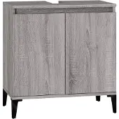 vidaXL Waschbeckenunterschrank Grau Sonoma 58x33x60 cm Holzwerkstoff