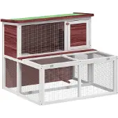 vidaXL Kaninchenstall Mokka 102x90x84,5 cm Massivholz Kiefer