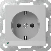 Gira SCHUKO-Steckd. LED-Leuchte + SP System 55 Grau m 4170015