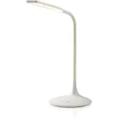 Nedis LED-Schreibtischlampe - Dimmbar - 250 lm - Wiederaufladbar - Berührungsfunktion - Weiss