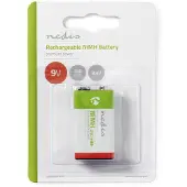 Nedis Wiederaufladbarer Ni-MH-Batterie E-Block - 8.4 V DC - 250 mAh - vorgeladen - 1 Packung - 6LR61
