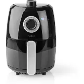 Nedis Heißluft Friteuse - Timer: 0.5 h - Analog - Aluminium / Schwarz
