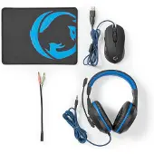 Nedis Gaming-Combo-Kit (Headset, Maus und Mousepad)