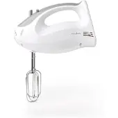 Nedis KAHM100CWT, Handmixer, Grau, Weiß, Kneten, Mixen, 1,05 m, Tasten, Leiter, Kunststoff