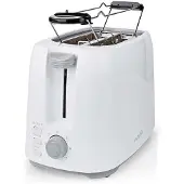 Nedis Toaster 2 Slots Browning levels: 7 Defrost feature Bun rack White