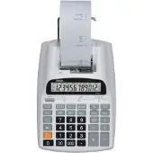 Desq Tischrechner Heavy Duty 30032, Farbbanddruck, 12-stelliges LC-Display, Batteriebetrieb