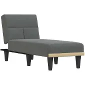 vidaXL Chaiselongue Dunkelgrau Stoff