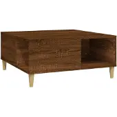vidaXL Couchtisch Braun Eichen-Optik 80x80x36,5 cm Holzwerkstoff