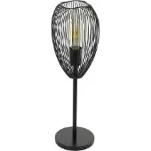 Eglo Tischlampe Clevedon, 1 flammige moderne Tischleuchte, Nachttischleuchte aus Stahl, Farbe: Schwarz, Fassung: E27, inkl. Schalter
