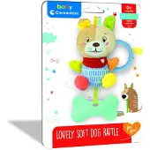 Clementoni Plüsch Rassel Hund - Babyspielzeug mit Beißring