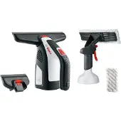 Bosch Akku-Fenstersauger HOME & GARDEN "GlassVAC", schwarz (schwarz, weiß), B:9,6cm H:22,2cm T:16,2cm, Fensterreiniger, Akku-Fenstersauger, inkl. Sprühflasche und Microfasertuch