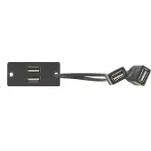 Kramer WU-2AA Wall-Plate Einsatz mit 2x USB 2.0 -A Durchgangsverbinder