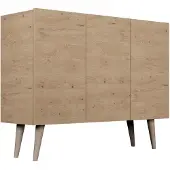 Petits-meubles Buffet Toronto mit 3 Türen, Holzoptik, 120cm