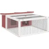 vidaXL Kaninchenstall Mokka 117,5x97x47,5 cm Massivholz Kiefer