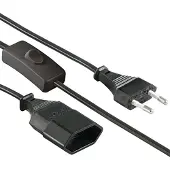 Kopp 146305094 Verlängerungskabel mit Eurostecker und Schalter, 3m, Farbe: schwarz - 5 Stück