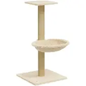 vidaXL Kratzbaum mit Sisal-Kratzsäule Creme 74 cm