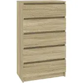 vidaXL Schubladenschrank Sonoma-Eiche 60x36x103 cm Holzwerkstoff