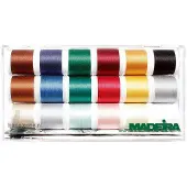 MADEIRA Quilt- und Maschinenstickgarn "Cotona 30", Inhalt: 18 Spulen