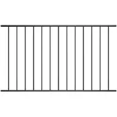 vidaXL Zaunelement Woerden Pulverbeschichteter Stahl 163x100 cm Schwarz