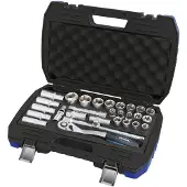 Hyundai Steckschlüsselsatz HY-59653, 29-teilig, 1/2 Zoll Ratsche 72 Zähne