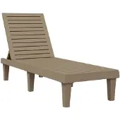 vidaXL Sonnenliege Hellbraun 155x58x83 cm Polypropylen