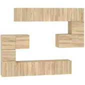 vidaXL TV-Wandschrank Sonoma-Eiche Holzwerkstoff