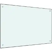 vidaXL Küchenrückwand Milchweiß 90x60 cm Hartglas