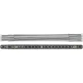 Bmi Gliedermaßstab L.2m B.14mm mm/cm EG II Alu.schwarz