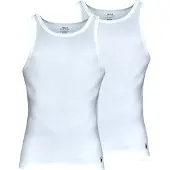 Ralph Lauren für Herren. 714835886001 2er-Pack klassische weiße Tanktops (XL), Heimtextilien, Baumwolle, Ärmellos / Hosenträger
