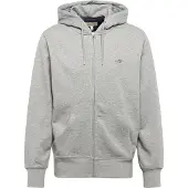 Gant Sweatjacke Shield Full Zip Hoodie Herren Grey Melange-XXL