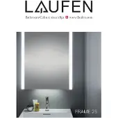 Laufen Frame 25 Spiegelschrank, Beleuchtung senkrecht, Anschlag aussen, 750x1000, Ambiente Licht