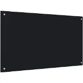 vidaXL Küchenrückwand Schwarz 100x60 cm Hartglas