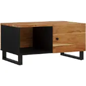 vidaXL Couchtisch 80x50x40 cm Massivholz Akazie & Holzwerkstoff
