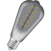 Osram Dekorative LED-Lampe, Edison E27, 7,8 W (entspricht 30 W), 360 lm, 1800 K, rauchig, dimmbar, warmweiß