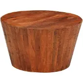 vidaXL Couchtisch Ø 52x30 cm Massivholz Mango