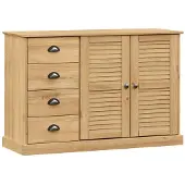 vidaXL Sideboard mit Schubladen VIGO 113x40x75 cm Massivholz Kiefer