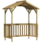 vidaXL Grillpavillon Kiefernholz Imprägniert 163,5x93x210 cm