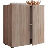 Hioshop Holz Kommode Vandol V1 mit Drehtüren