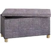 Hioshop Stoff Sitzbank Maße ca. H. 40 x B. 76 x T. 38 cm Kiste für flexiblen Einsatz in allen Wohnräumen Aufbewahrungsbox Sitztruhe - Sizos L