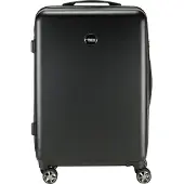 Princess Traveller PT-01 Deluxe – Reisekoffer – Pitch Black – 68 x 44 x 25 cm – 65 l Koffer – Trolley mit TSA-Schloss