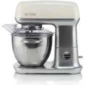 Gorenje MMC1000RL Küchenmaschine, 4,5 l, Champagner, Edelstahl, Weiß, 1,1 m, 4,5 kg, Metall, Aluminium