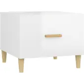 vidaXL Couchtisch Hochglanz-Weiß 50x50x40 cm Holzwerkstoff