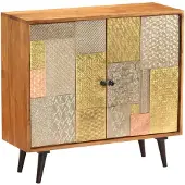 vidaXL Sideboard 80x30x75 cm Massivholz Akazie