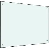 vidaXL Küchenrückwand Milchweiß 80x60 cm Hartglas