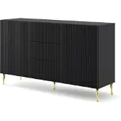 FURNLUX Sideboard ¦ schwarz ¦ Maße (cm): B: 150 H: 87