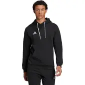 Adidas Entrada 22 Hoody Herren Kapuzen-Pullover nachhaltiger Herren Baumwoll-Sweater mit Kängurutasche Hoodie H57512 Schwarz