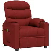 vidaXL Massagesessel Weinrot Stoff