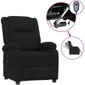 vidaXL Relaxsessel Elektrisch Schwarz Stoff