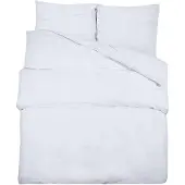 vidaXL Bettwäsche-Set Weiß 135x200 cm Baumwolle