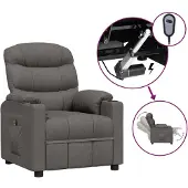 vidaXL Relaxsessel Elektrisch Dunkelgrau Stoff